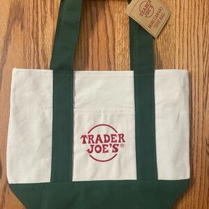 Trader Joe’s mini canvas tote nwt